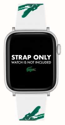 Lacoste Pulseira Apple Watch (42/44/45mm) silicone branco e verde 2050016