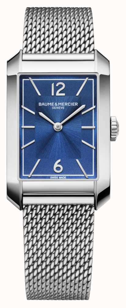 Baume Mercier Hampton Quartz Azul Mostrador Malha De A o