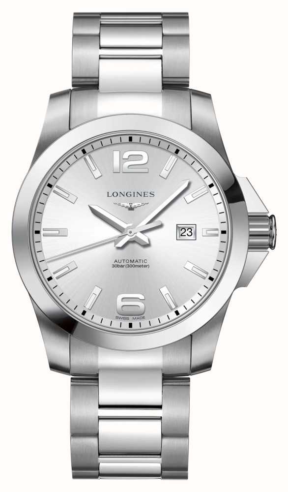 LONGINES Conquest Autom tico 43 Mm Mostrador Prateado Sunray