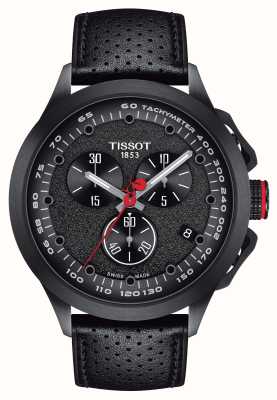 Tissot Cron grafo T race Mostrador Preto Pulseira De Silicone