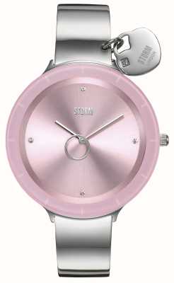 STORM Relógio Liana rosa em aço inoxidável com pingente de coração 47514/PK