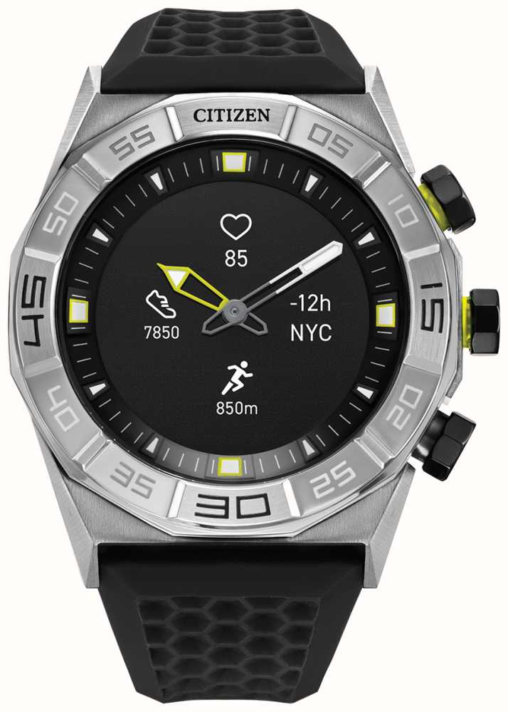 Citizen Cz Smart Smartwatch H brido Pulseira De Silicone Preto