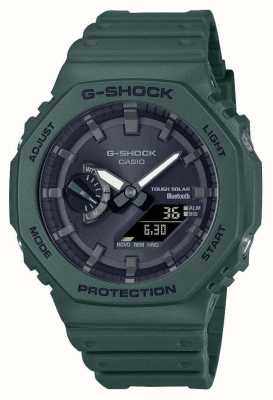 Casio Relógio de energia solar verde bluetooth g-shock masculino com pulseira de resina GA-B2100-3AER
