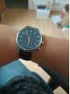 Customer picture of Kronaby Smartwatch híbrido Sekel (41 mm) mostrador azul / pulseira de couro italiano preto S3758/1