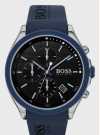 Customer picture of BOSS | velocidade dos homens | pulseira de borracha azul | mostrador preto | 1513717